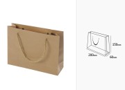 Papirna braon poklon kesa sa uvijenom ručkom 200x60x150mm - 12 kom