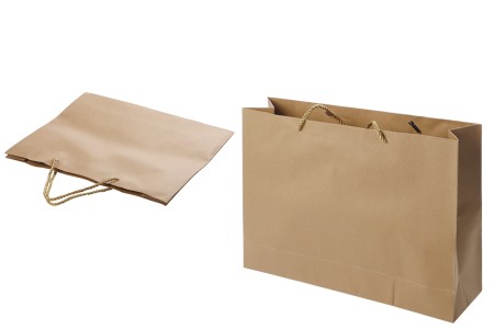 Papirna braon poklon kesa sa uvijenom ručkom 340x90x270mm - 12 kom-1
