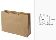 Papirna braon poklon kesa sa uvijenom ručkom 340x90x270mm - 12 kom Papirna braon poklon kesa sa uvijenom ručkom 340x90x270mm - 12 kom