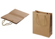 Papirna braon poklon kesa sa uvijenom ručkom 190x80x245mm - 12 kom