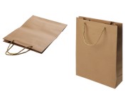 Papirna braon poklon kesa sa uvijenom ručkom 240x80x330mm - 12 kom