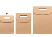 Papirna braon kraft kesa 150x60x200mm sa zatvaranjem na čičak - 12 kom