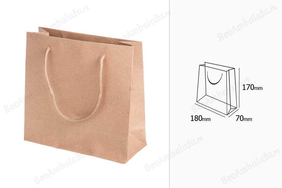 Papirna braon poklon kesa 180x70x170mm - 12 kom-dimenzije_slike