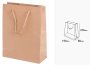 Papirna braon poklon kesa 190x80x240mm - 12 kom