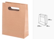 Papirna braon poklon kesa 190x80x240mm - 12 kom