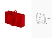 Plastificirana papirna kesa 250x80x150mm sa drškom i mašnom za vezivanje, više boja - 20 kom