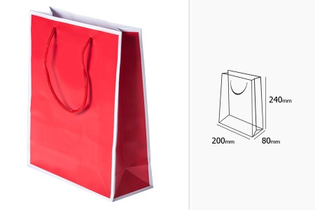 Plastificirana ukrasna kesa 200x80x240mm, dostupna u 2 boje - 20 kom-dimenzije_slike