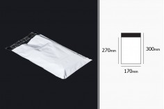 Plastična bela PE kesa 170x300mm sa samolepljivim zatvaranjem, za slanje poštom - 100 kom