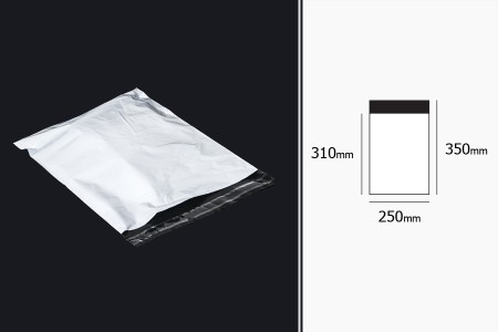 Plastična bela PE kesa 250x350mm (za A4 format) sa samolepljivim zatvaranjem, za slanje poštom - 100 kom-dimenzije_slike