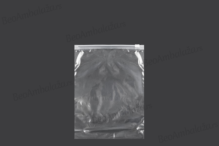 Transparentna plastična kesica 180x250 mm sa belim patent zatvaranjem- 50kom