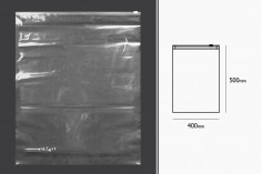 Transparentna plastična kesica 400x500 mm sa belim patent zatvaranjem- 50kom
