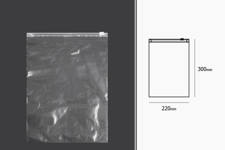 Providna plastična (PE) kesica 220x300mm sa patent zatvaranjem - 50 kom-dimenzije_slike
