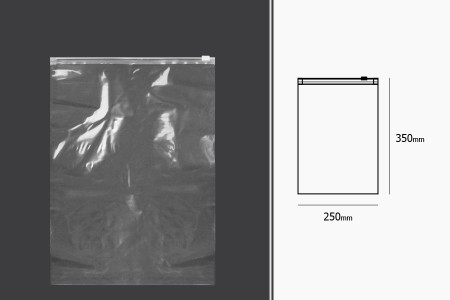 Providna plastična (PE) kesica 250x350mm sa patent zatvaranjem - 50 kom-dimenzije_slike