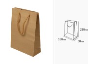 Papirna kraft kesa 160x60x210mm sa braon ručkom - 20 kom Papirna kraft kesa 160x60x210mm sa braon ručkom - 20 kom