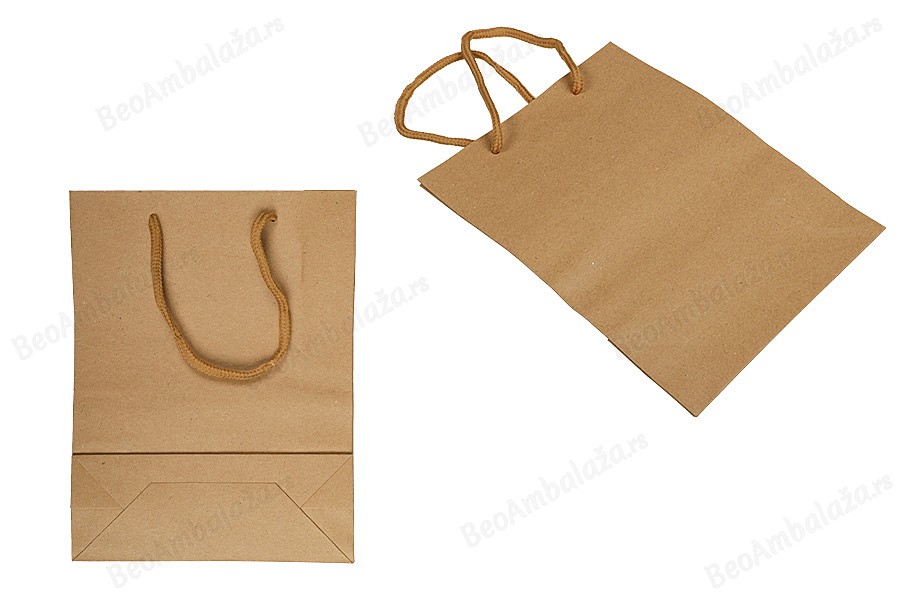 Papirna kraft kesa 160x60x210mm sa braon ručkom - 20 kom-grupa_slika