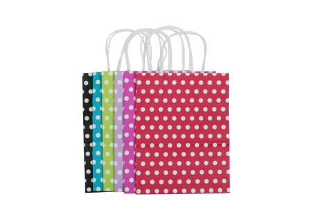 Papirna kesa 210x110x270mm sa belom ručkom i tufnama - 12 kom-slika_proizvoda