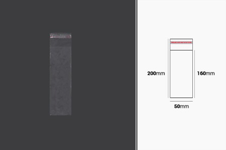 Plastična providna kesica 50x200mm sa samolepljivim zatvaranjem - 1000 kom-slika_proizvoda
