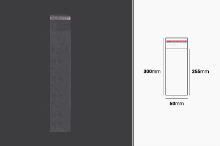Plastična providna kesica 50x300mm sa samolepljivim zatvaranjem - 1000 kom-slika_proizvoda