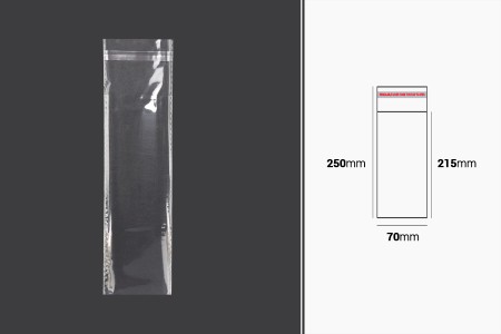 Providna kesa 70x250mm sa samolepljivim zatvaranjem - 1000 kom-dimenzije_slike