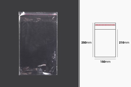 Providna kesa 150x250mm sa samolepljivim zatvaranjem - 1000 kom-dimenzije_slike