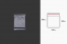 Plastična providna kesica 120x200mm sa samolepljivim zatvaranjem - 1000 kom
