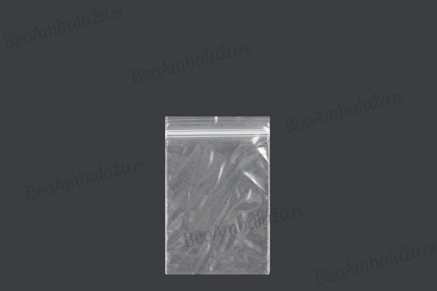 Transparentna plastična kesica 40x60 mm sa belim zip zatvaranjem- 500kom