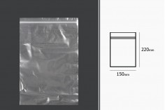 Transparentna plastična kesica 150x220 mm sa belim zip zatvaranjem- 100kom