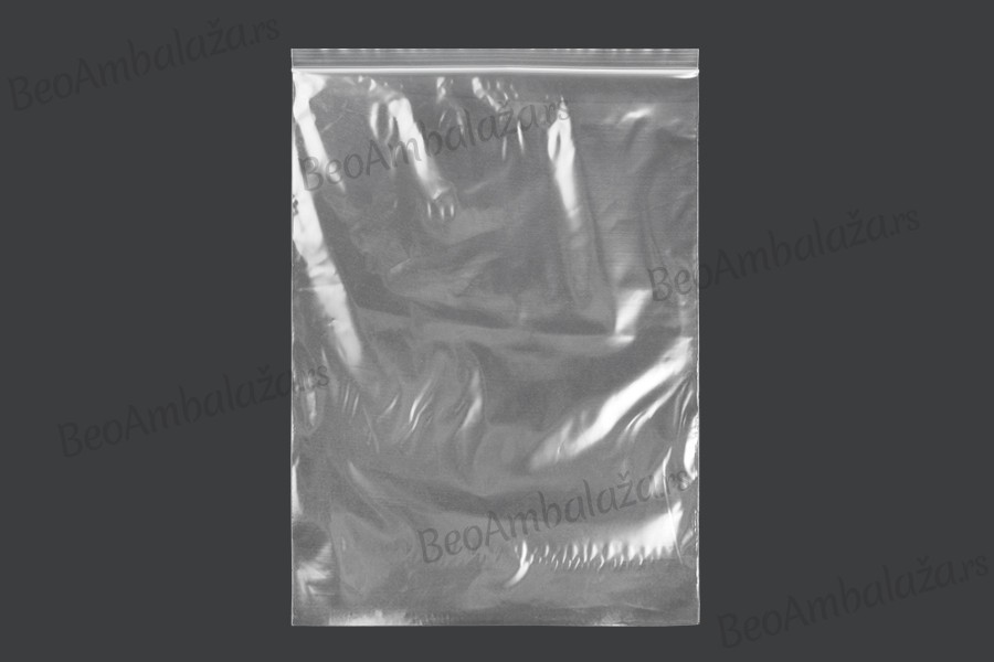 Transparentna plastična kesica 240x340 mm sa belim zip zatvaranjem- 100kom