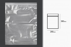 Transparentna plastična kesica 280x380 mm sa belim zip zatvaranjem- 100kom