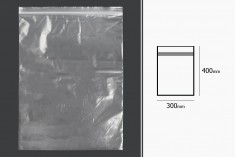 Transparentna plastična kesica 300x400 mm sa belim patent zatvaranjem- 100kom