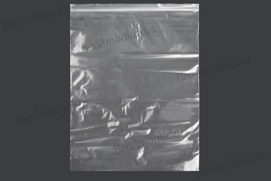 Transparentna plastična kesica 350x450mm sa belim zip zatvaranjem- 100kom