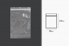 Transparentna plastična kesica 90x130 mm sa belim zip zatvaranjem- 500kom