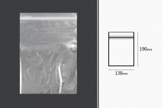 Transparentna plastična kesica 130x190 mm sa belim zip zatvaranjem- 100kom