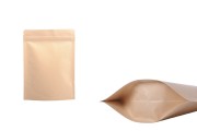 Kraft DoyPack kesice 90x30x140 mm sa zip zatvaranjem, unutrašnjom aluminijumskom oblogom, ovalnim dnom i sa mogućnošću termo zatvaranja – 50 kom