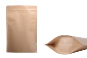 Kraft DoyPack kesice 180x40x260 mm sa zip zatvaranjem, unutrašnjom aluminijumskom oblogom, ovalnim dnom i sa mogućnošću termo zatvaranja – 50 kom