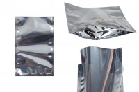 Aluminijumske DoyPack kesice 120x40x170 mm sa providnom prednjom stranom i ovalnim dnom, na termo zatvaranje - 100 kom