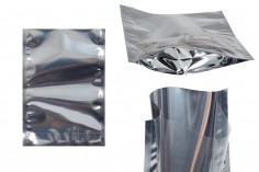 Aluminijumske DoyPack kesice 140x40x200 mm sa providnom prednjom stranom i ovalnim dnom, na termo zatvaranje - 100 kom