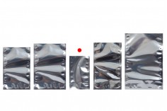 Aluminijumske DoyPack kesice 80x30x130 mm sa providnom prednjom stranom i ovalnim dnom, na termo zatvaranje - 100 kom