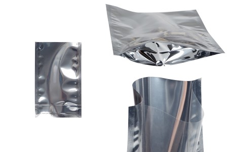 Aluminijumske DoyPack kesice 80x30x130 mm sa providnom prednjom stranom i ovalnim dnom, na termo zatvaranje - 100 kom-slika_proizvoda