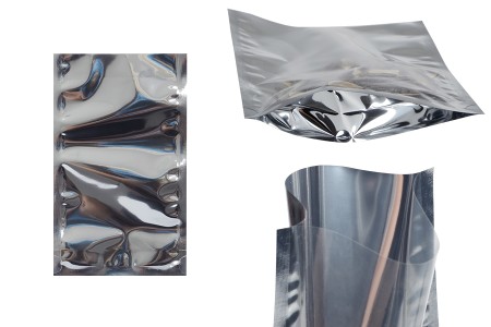 Aluminijumske DoyPack kesice 120x30x200 mm sa providnom prednjom stranom i ovalnim dnom, na termo zatvaranje - 100 kom-slika_proizvoda