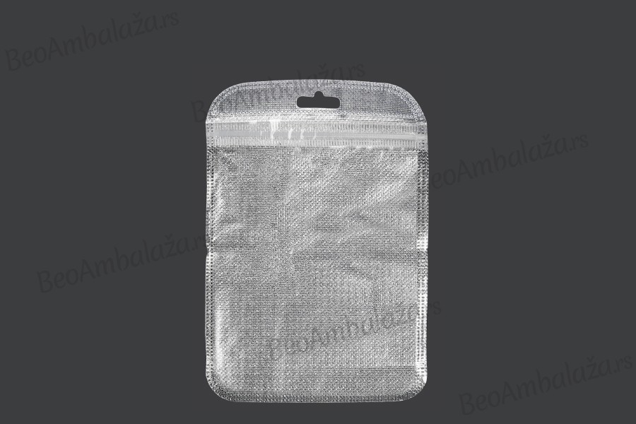 Uzorci - Kesica sa zip zatvaranjem, srebrnom non woven zadnjom i providnom prednjom stranom i sa Eurohole otvorom  (6 veličina x 1 kom)