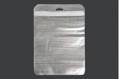 Kesica 160x220mm sa zip zatvaranjem, srebrnom non woven zadnjom i providnom prednjom stranom i sa Eurohole otvorom - 100 kom