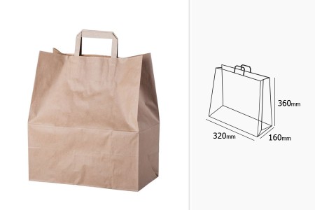 Papirna natron kesa 320x160x360mm - 25 kom-dimenzije_slike