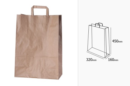 Papirna natron kesa 320x160x450mm - 25 kom-dimenzije_slike