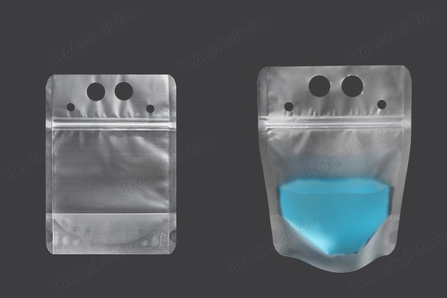 Providna DoyPack kesica sa zip zatvaranjem od 250ml, sa otvorima za prste i rupicama za slamčicu – 50 kom-slika_proizvoda