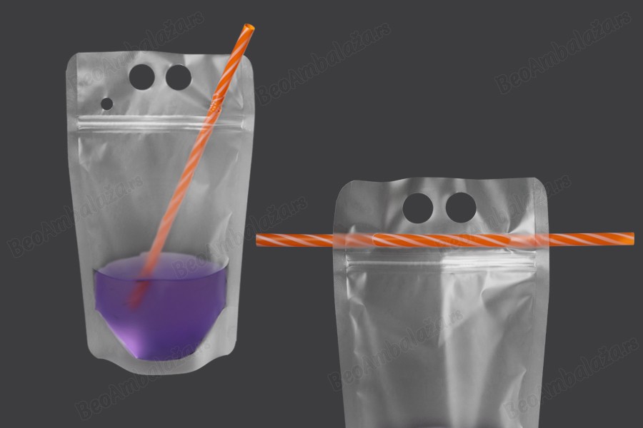 Providna DoyPack kesica sa zip zatvaranjem od 500ml, sa otvorima za prste i rupicama za slamčicu – 50 kom-dimenzije_slike
