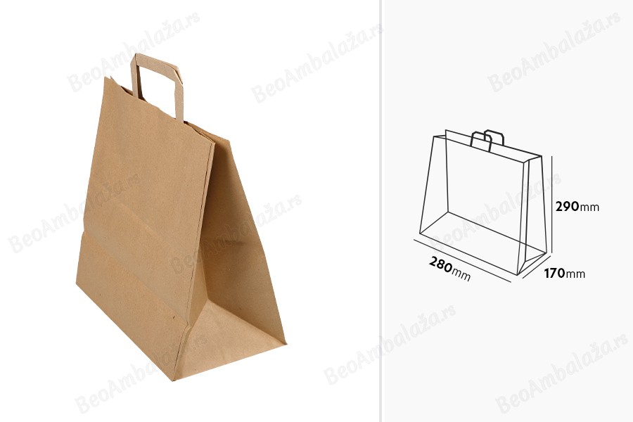 Papirna natron kesa 280x170x290mm - 25 kom-dimenzije_slike