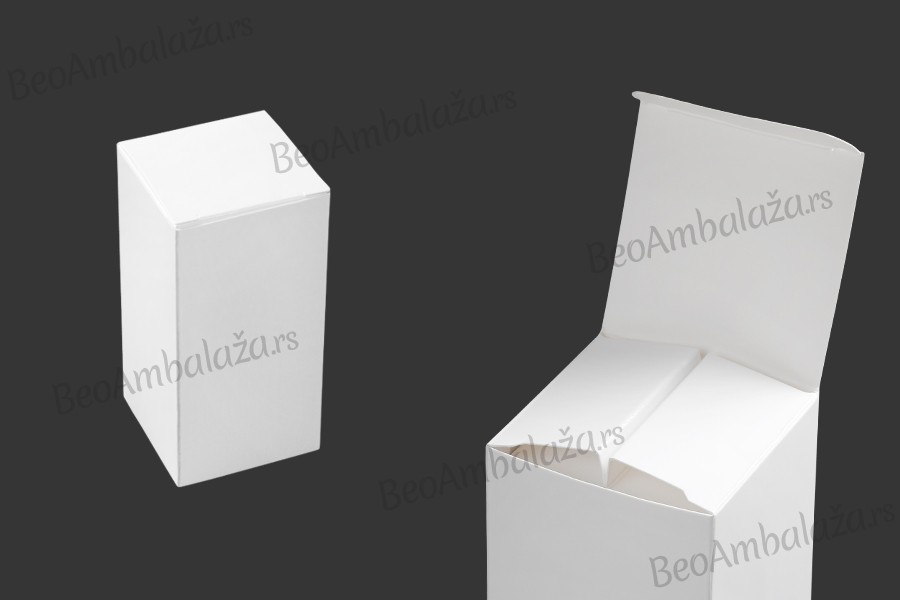 Papirna kutija u beloj boji 63x63x118 mm – 20 kom