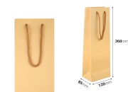 Papirne bež kese za vinske boce sa braon trakom 120x85x360 mm - 12 kom Papirne bež kese za vinske boce sa braon trakom 120x85x360 mm - 12 kom