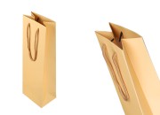 Papirne bež kese za vinske boce sa braon trakom 120x85x360 mm - 12 kom Papirne bež kese za vinske boce sa braon trakom 120x85x360 mm - 12 kom